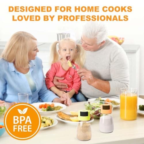 iNeibo Salt and Pepper Shakers Set, 2Pcs Plastic Salt Dispenser, Clear, with Squeezing Lid, Moisture Proof, Perfect for Cooking, Picnic, Outdoor BBQ, 1.2 Ounces for Easy Portability and Use 7