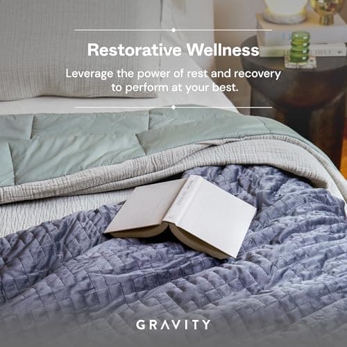 Gravity Weighted Blankets for Adults, 20lbs Grey (48" x 72", Twin/Single) - Heavy Comfort Cotton Blanket with Glass Beads - Utra-Soft Premium Breathable Microfiber Duvet Cover - Machine Washable 6