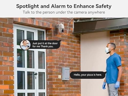 LongPlus Security Camera Wireless Outdoor, Solar Wireless Cameras for Home Security, 2K Battery WiFi Cameras Outdoor PTZ Security Camera with Floodlight Color Night Vision 6