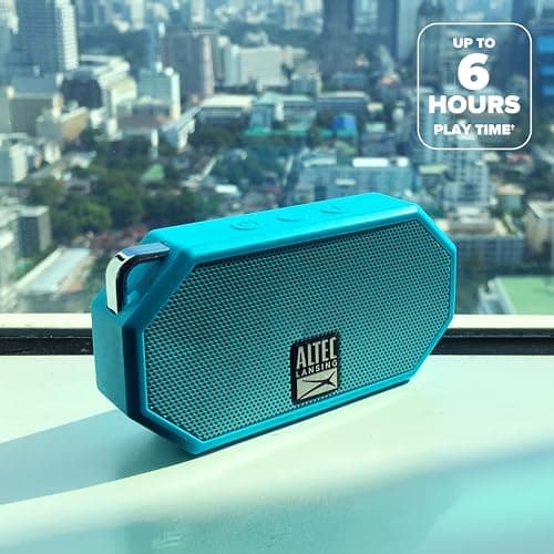 Altec Lansing Mini H2O - Waterproof Bluetooth Speaker, IP67 Certified & Floats in Water, Compact & Portable Speaker for Hiking, Camping, Pool, and Beach,Aqua 8