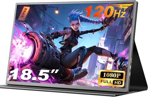 COOLHOOD 15.6" Portable Monitor,FHD IPS 1080P Laptop Monitor USB C HDMI Gaming Ultra-Slim Screen w/Invisible Stand & Speaker,Plug&Play,External Monitors for Laptop