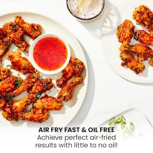 Chefman TurboFry 2-Quart Air Fryer, Dishwasher Safe Basket & Tray, Use Little to No Oil For Healthy Food, 60 Minute Timer, Fry Healthier Meals Fast, Heat And Power Indicator Light, Temp Control, Mint 6