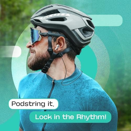 Podstring New Version of Anti-Lost Strap for Wireless in-Ear Earbuds with Ear Tips, Airpod pro Lanyard - Black (Compatible with Airpods Pro 1 2 3, Sony, Beats, Samsung, Bose) 6