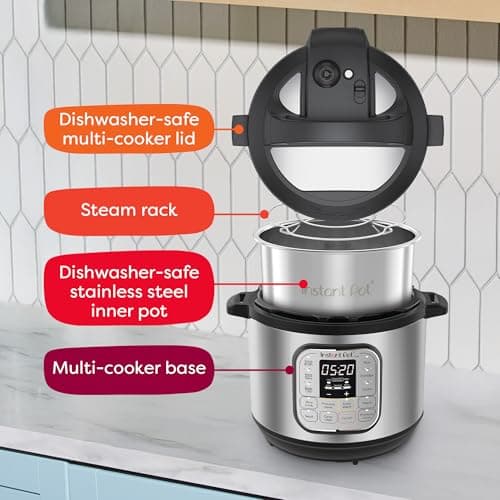 Instant Pot Duo 7-in-1 Mini Electric Pressure Cooker, Slow Rice Cooker, Steamer, Sauté, Yogurt Maker, Warmer & Sterilizer, Includes Free App with over 1900 Recipes, Stainless Steel, 3 Quart 8