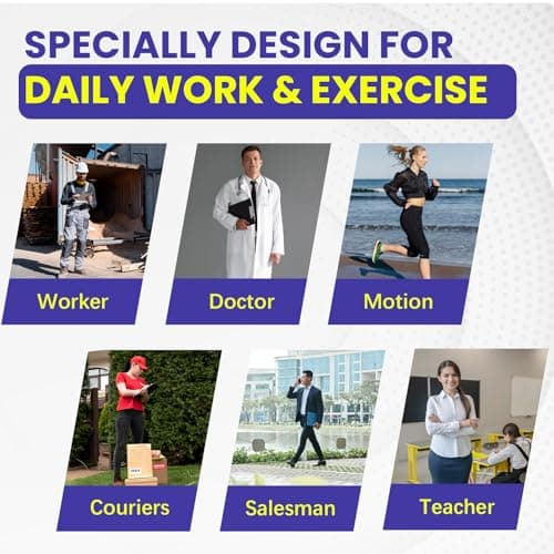 Work Orthotic Insoles for Plantar Fasciitis - Welnove Superior Comfort Work Boot Insoles for Standing All Day - Anti Fatigue Medium Arch Support Shoe Inserts for Men Women Flat Feet Pain (Size L) 7