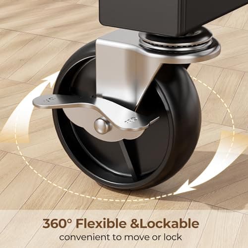 Clothes Clothing Garment Rack with Wheels,46.5" L Heavy Duty Rolling Clothing Racks for Hanging Clothes, Metal Sturdy Closet Rack Clothes Hanger Rack for Coats, Shirts, Dress, Black 6