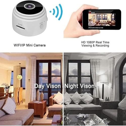 ENSIMDI Secret Scope Camera, Secret Scope Security Camera, Mini Wire-Free Monitor with Night Vision Function, WiFi Camear Outdoor Wireless 1080p HD (3pcs Black) 5