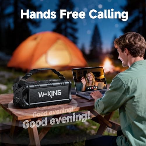 W-KING Bluetooth Speaker, 90W Max Portable Outdoor Speaker Loud, IPX6 Waterproof/50W Deep Bass Subwoofer/40H/EQ/Dual Pairing/TF/AUX, Large Boombox Speakers Bluetooth Wireless for Party/Beach/Jobside 9