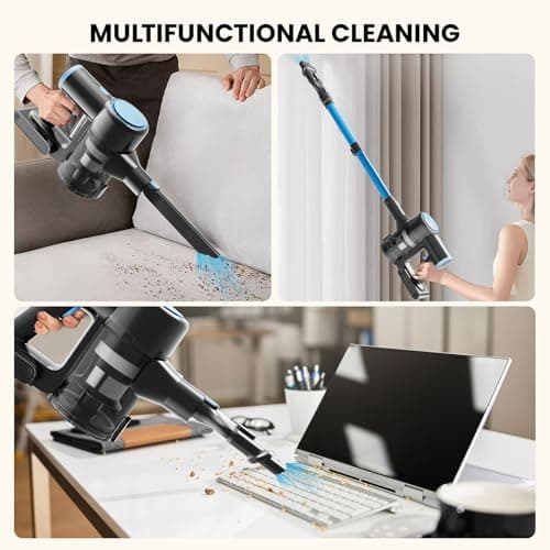 Sweepcent Cordless Vacuum Cleaner with LED Headlight & Anti-Tangle Brush, 6in1 Lightweight Cordless Vacuum for Home, Pet Hair, Hard Floors, Carpet 5
