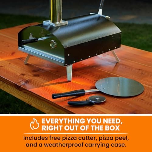 Stoke 13 Inch Outdoor Pizza Oven – Wood Pellet Portable Pizza Oven for Backyard, Camping, or Tailgating – Stainless Steel Oven with Pizza Stone & Accessories 6