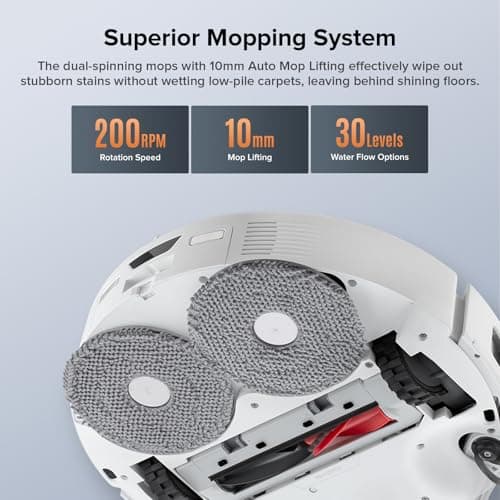 Roborock Qrevo Edge S5A Robot Vacuum and Mop, 18,500Pa, Zero-Tangling, DuoDivide Main Brush, FlexiArm Side Brush, Hot Water Mop Washing & Self-Cleaning, Warm Air Drying, Self-Emptying, White 7