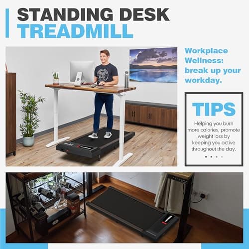 WELLFIT Walking Pad with 10% Incline,265 lbs Max Capacity,Quiet Standing Under Desk Walking Jogging Treadmills for Home,Works for APP/Voice Control/Remote Control 5