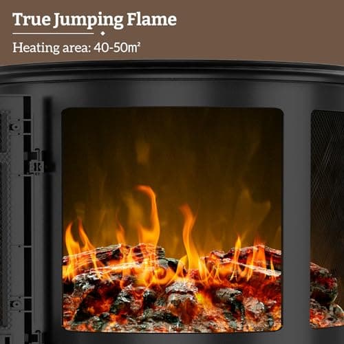 25 inch Electric Fireplace Heater Fireplace Stove Portable Freestanding Fireplace Heater for Indoor Use 5