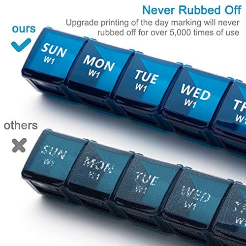 XL Monthly Pill Organizer 1 Time a Day, 4 Week Pill Case Compartments, Yaklim Weekly Vitamin Organizer Extra Large, Medicine Container for Daily Pill Keeper 5