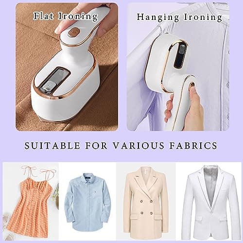 Travel Steamer for Clothes Portable Mini: handheld garment steamer travel size hand mini steam iron for dress shirt plancha a de vapor para ropa portatil small compact clothing ironing machine 7
