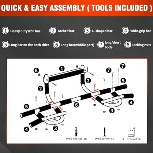 Multi Grip Pull Up Bar for Strength Training - Door Frame Wide Pull-up Bar, Chin Up Bar for Exercise, Door Workout Bar with Foam Grips 6