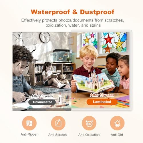 Bonsaii Laminator, 9 Inch Thermal Laminator Machine with Never Jam Technology for Doc/Posters/Photo, Personal Laminating Machine Simple Convenient for Home, Office and School Black 6