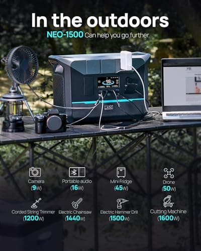 Portable Power Station 1800W (Surge 3000W), 1382.4Wh LiFePO4 Battery Generator, Fast Charging Solar Generator for Camping & RVs, Off-Grid Power Outage, Home Emergency Backup 6