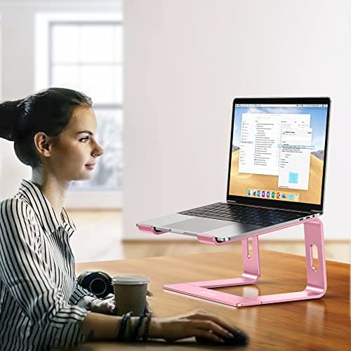 BESIGN LS03 Aluminum Laptop Stand, Ergonomic Detachable Computer Stand, Notebook Holder Compatible with Air, Pro, Dell, HP, Lenovo More 10-15.6" Laptops, Pink 7
