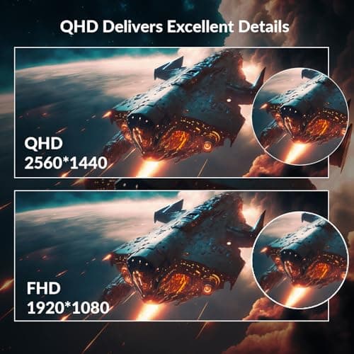 ZZA Curved Monitor 27 Inch with 2K 2560 x 1440 75hz,Computer Monitor 27 inch QHD with HDMI,DP and Wall Mountable,Tilt Adjustability PC 1440p 1650R Monitor for Working,Gaming 2