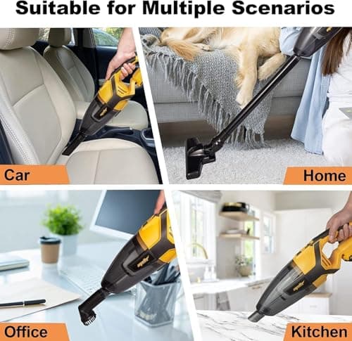 MORCLIN 120W Cordless Handheld Vacuum Cleaner Compatible with Dewalt 20v Max Battery (Tool Only) Portable for Hard Floor Carpet Car Pet Hair Cleaning 7