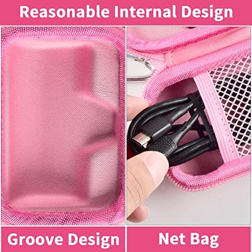 Portable Charger Power Bank Case for Swyop/for Feob/for Charmast/for JEJILL/for LanLuk/for VEGER/for iWALK/for Taegila/for Kuulaa and More Small Charging Battery Pack - Bag Only (Pink) 3