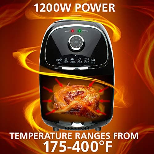 2-Quart Small Electric Air Fryer with Timer and Temperature Control 5