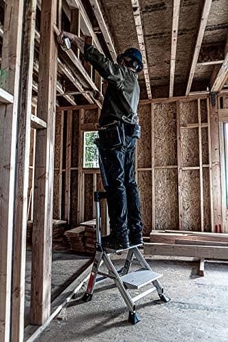 Little Giant Ladders, Jumbo Step, 2-Step, 2 foot, Step Stool, Aluminum, Type 1AA, 375 lbs weight rating, (11902), Silver 5