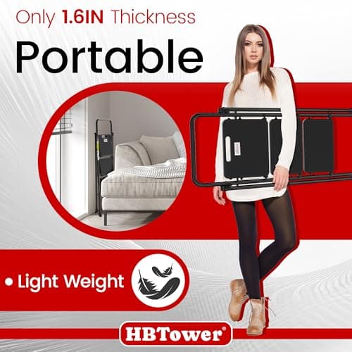 HBTower Step Ladder, Folding Step Stool with Wide Anti-Slip Pedal, Sturdy Steel Ladder, Convenient Handrail, Lightweight, Portable Steel Step Stool 5