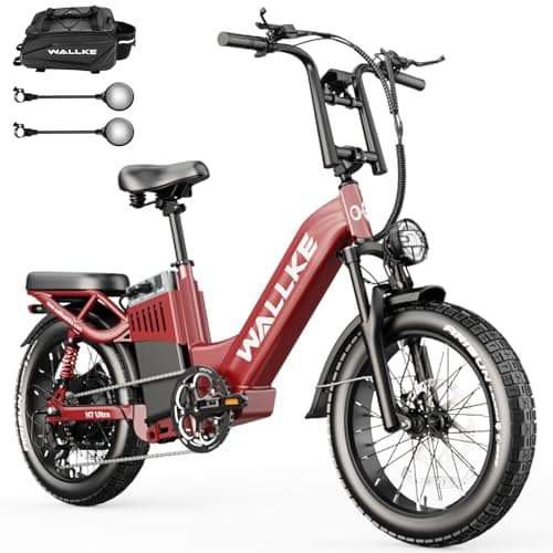 Wallke H7 Ultra Premium 4000W Ebikes for Adults, 55Ah 2640Wh 180 Mile Long Range Electric Bike, 37MPH Fast Ebike, 2-in-1 AC/Solar-Ready Battery & AC/DC, Torque Sensor, 20x4 inch Fat Tire E Bike