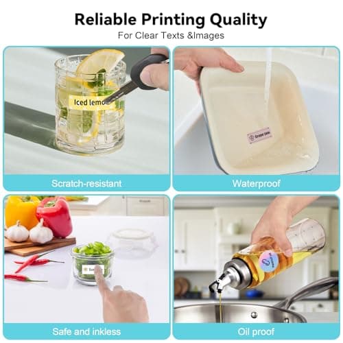 lopevi Label Maker Machine - Portable Bluetooth Mini Label Printer - Smartphone Handheld Thermal Sticker Small Labeler Multiple Templates Font Icon Inkless Custom Label for Home Kids School Items 7