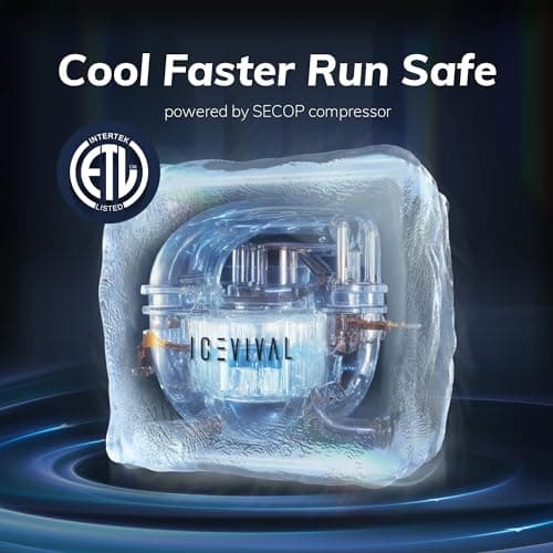 ICEVIVAL Commercial Ice Maker Machine, 100lbs/Daily Ice Production Under Counter Ice Maker, Self-Cleaning, Timer Stainless Ice Machine with 33lbs Ice Storage, Ideal for School, Home, Bar, RV 5