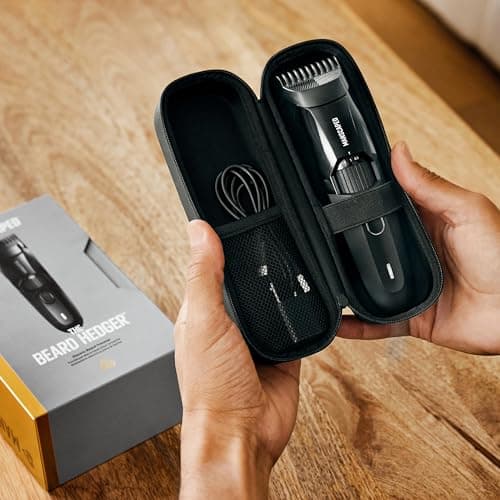 MANSCAPED® The Beard Hedger® Men's Premium Beard Trimmer, 20 Length Adjustable Blade Wheel, Stainless Steel T-Blade for Precision Facial Hair Trimming, Cordless Waterproof Wet/Dry Clipper 7