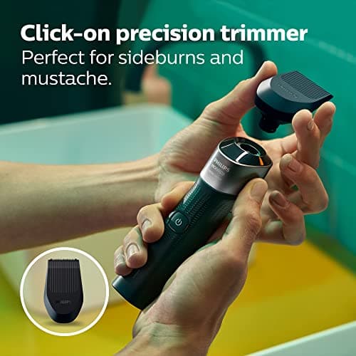 Philips Norelco Shaver 5000X, Rechargeable Wet & Dry Shaver with Precision Trimmer and Storage Pouch, X5006/85 7