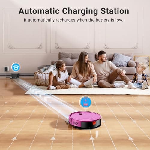 MBYULO Robot Vacuum and Mop Combo 5000Pa 650mL 2 in 1 Mopping Robot Vacuum Cleaner Schedule WiFi/Alexa/App Smart Self-Charging Robotic Vacuum Ultra-Slim 7