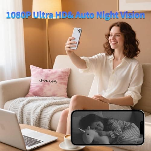 Mini Indoor Wireless WiFi Camera Small Home Security Cameras Tiny Body Small Outdoor Camara Nanny Cam Pet Dog House Security Camaras micro Door Room Cam Clear Night Vision and Motion Detection Monitor 9