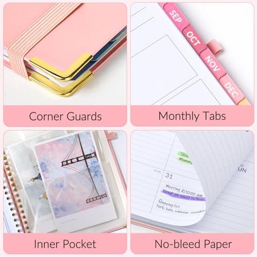 Jul 2026 - Dec 2027 Planner, Forvencer 18 Month Academic Planner 2026-2027, 8.5" x 11", Calendar Planner Weekly and Monthly, Daily Agenda Book, College School Supplies for Student Teacher, A4, Pink 6