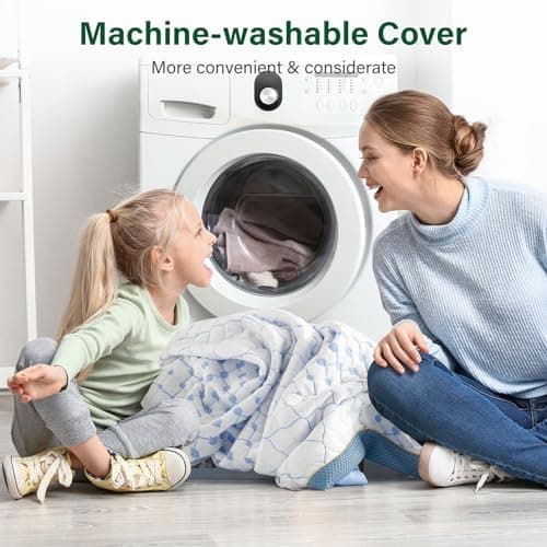 VISCOFLEX Full Size Mattress Topper 4 Inch, Pressure-Relieving Firm Bed Topper Gel Memory Foam with Ultra Soft Cover, Certipur-Us & Oeko-Tex Certified, Blue 6