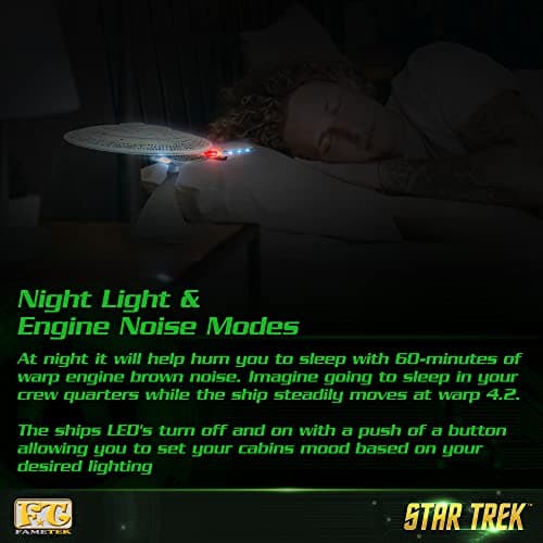 Star Trek U.S.S. Enterprise 1701-D – Replica Bluetooth Speaker, Engine Noise Sleep Machine, Night Light, Sound Effects – Memorabilia, Gifts, Gadgets, Collectibles for Star Trek Fans 6
