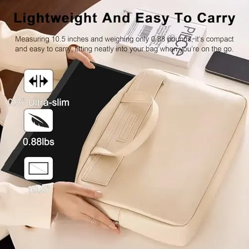 Portable Monitor for Laptop, 10.5" Screen Extender 1920x1280P IPS Travel Monitor 3:2, 500nits, 2000:1, w/45° Adjustable Stand, Standard HDMI USB-C Computer Display for Laptop PC Phone Mac PS4 Xbox 8