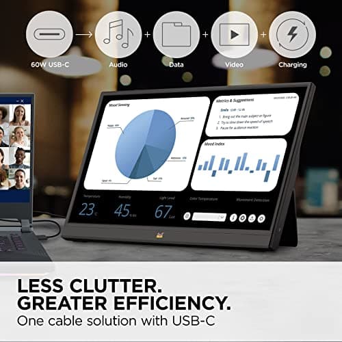 ViewSonic VA1655 15.6 Inch 1080p Portable IPS Monitor with Mobile Ergonomics, USB-C, and HDMI for Home and Office (Renewed) 3