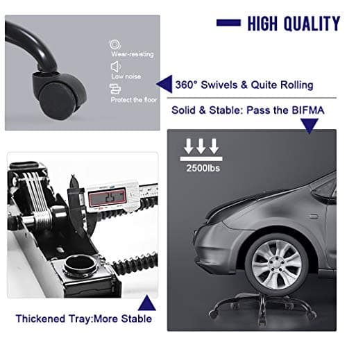 BestOffice High-Back Gaming Chair PC Office Chair Computer Racing Chair PU Desk Task Chair Ergonomic Executive Swivel Rolling Chair with Lumbar Support for Back Pain Women, Men,White 7