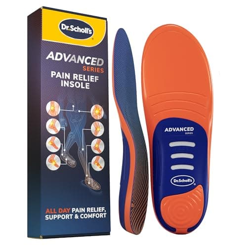 Dr. Scholl’s Advanced Pain Relief Insoles for Men Women, Heavy Duty Orthotics Inserts for Work Shoes & Boots, Plantar Fasciitis & Arch Support, Flat Feet, Shock-Absorbing, Supports up to 340 lbs