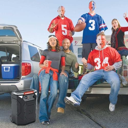 Monster Rockin’ Roller 360 Indoor/Outdoor Portable Bluetooth Speaker | Up to 240W of 360 Degree Sound & Up to 100 Hours of Playtime | Includes Microphone 5