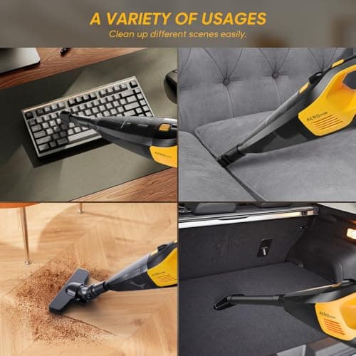 Handheld Vacuum Cleaner for Dewalt 20V Max Battery(Without Battery), Brushless Motor 14000Pa Cordless Car Vacuum Cleaner, Variable Speed Low-Noise Home Vacuum 6