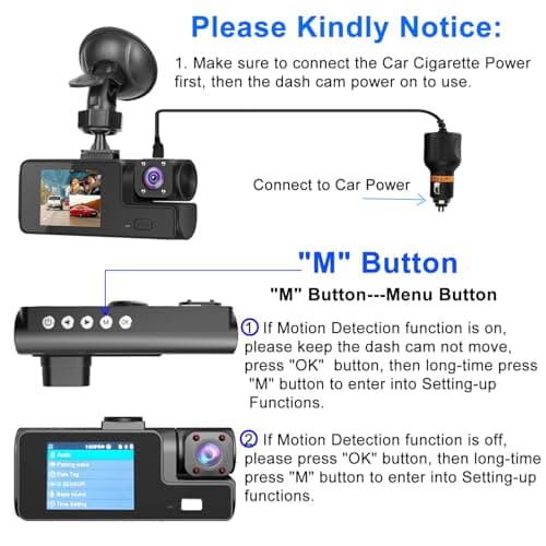 1080P Dual Dash Camera for Car Front and Inside Dashcam Car Security Video Recorder,170°Wide Angle Vehicle Cam,WDR,G-Sensor,2’’ IPS Screen,Loop Recording,Night Vision (Dual Dash Cam Without Card) 8