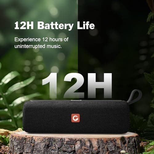DOSS E-Go II Bluetooth Speaker with 12W Superior Sound, Loud Bass, IPX6 Waterproof, Built-in Mic, 12H Playtime, for Pool, Beach, Outdoor, and Travel 6