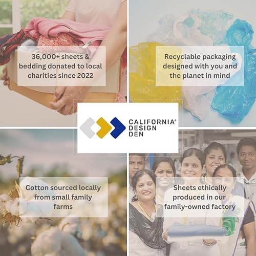 California Design Den 2-Pack 100% Organic Cotton Twin Fitted Sheets only, Soft & Crisp Percale, Lightweight, Snug-Fit, 2X Twin Deep Pocket Fitted Sheet - White 8