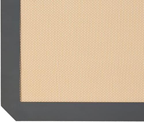 Amazon Basics Rectangular Non-Stick Silicone Baking Mat, Food Safe, Heat Resistant, 9"x13", 9.9"x14.8", and 16.5"x11.6", Beige/Gray, Pack of 3 5