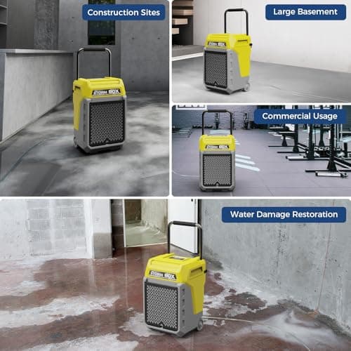 ALORAIR 170 Pints LGR Commercial Dehumidifier with Pump & Drain Hose, Portable Insutrial Dehumidifier for Basments, Home, Job Sites, Fit for 2,100 Sq.Ft Space with Wheels 9